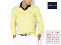 2011 polo ralph lauren  long t-shirt 2038 v yello mark black